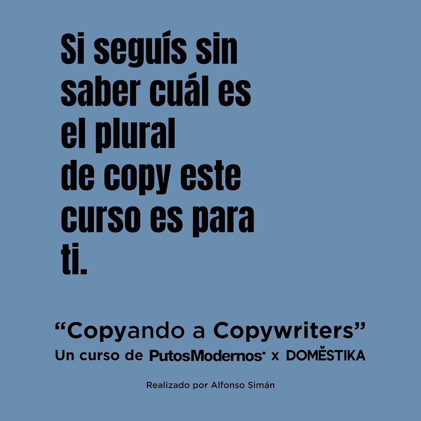 Mi proyecto del curso: Copywriting para copywriters 1