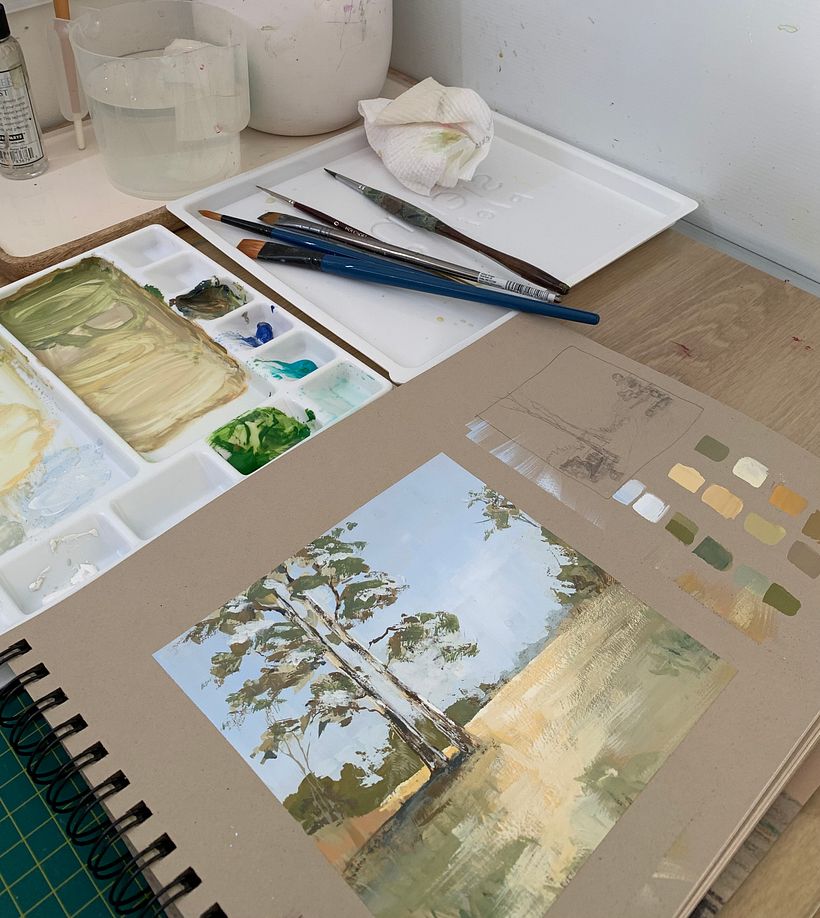 My project for course: Landscape Painting with Gouache for Beginners 2