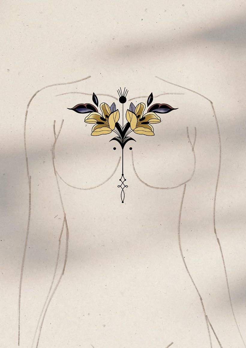 Meu projeto do curso: Design de tatuagem botânica com Procreate 2