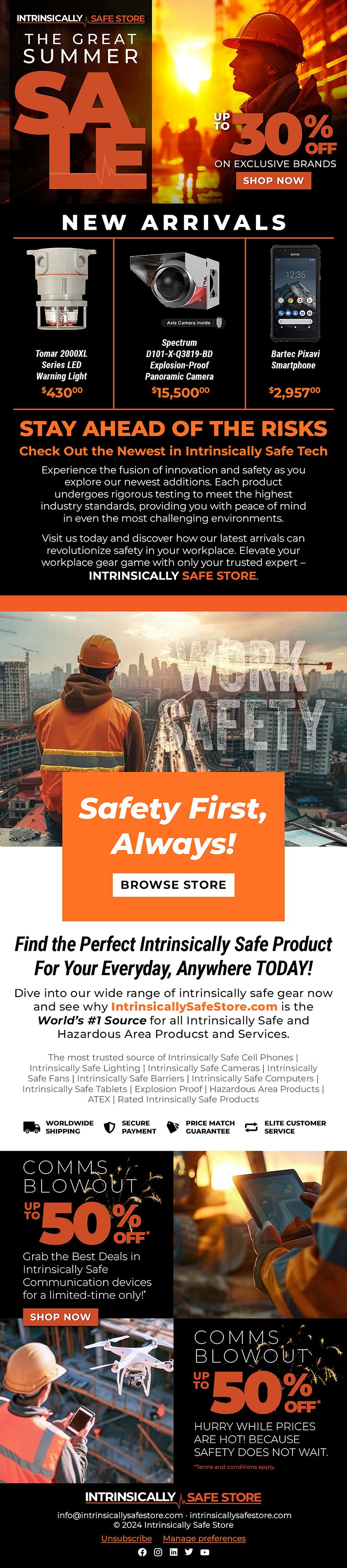 Intrisically Safe Store (ISS) Newsletter/Email Template Design