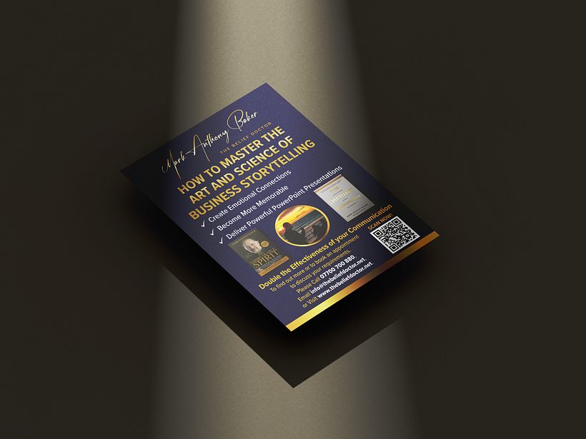 A6 or 105x148mm Flyer Design to Master the Art & Science of Business Storytelling Event