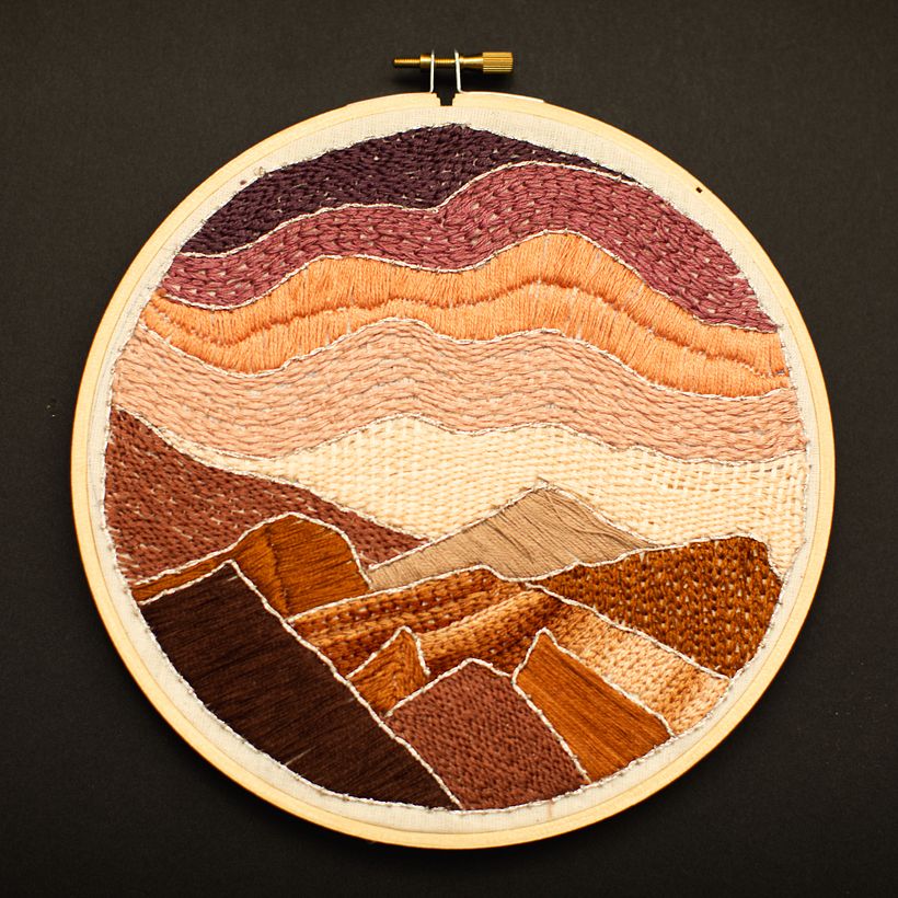 My project for course: Design and create a 'stained glass' embroidery 1