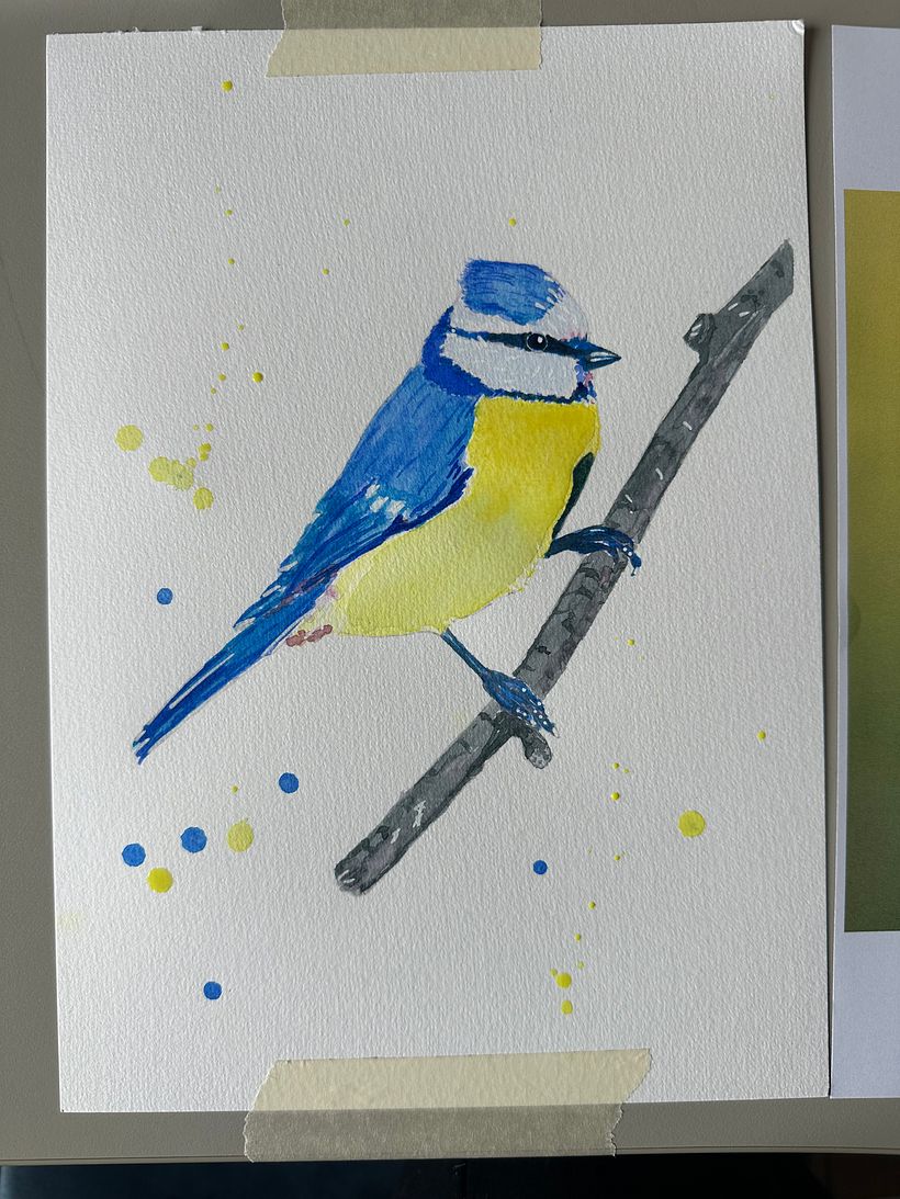 My project for course: Artistic Watercolor Techniques for Illustrating Birds 3