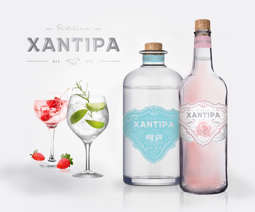 Branding y packaging XANTIPA gin 2