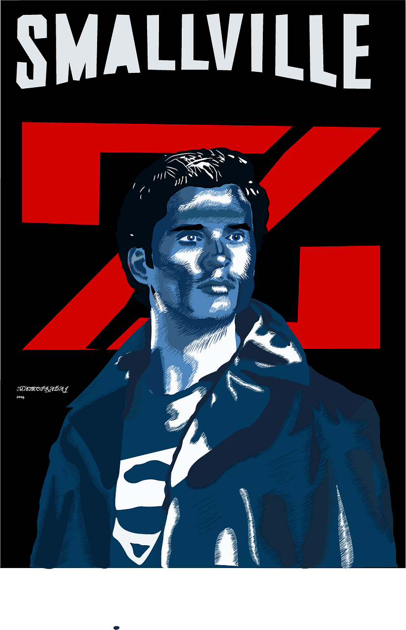 Dibujo Digital de Tom Welling como Clark Kent