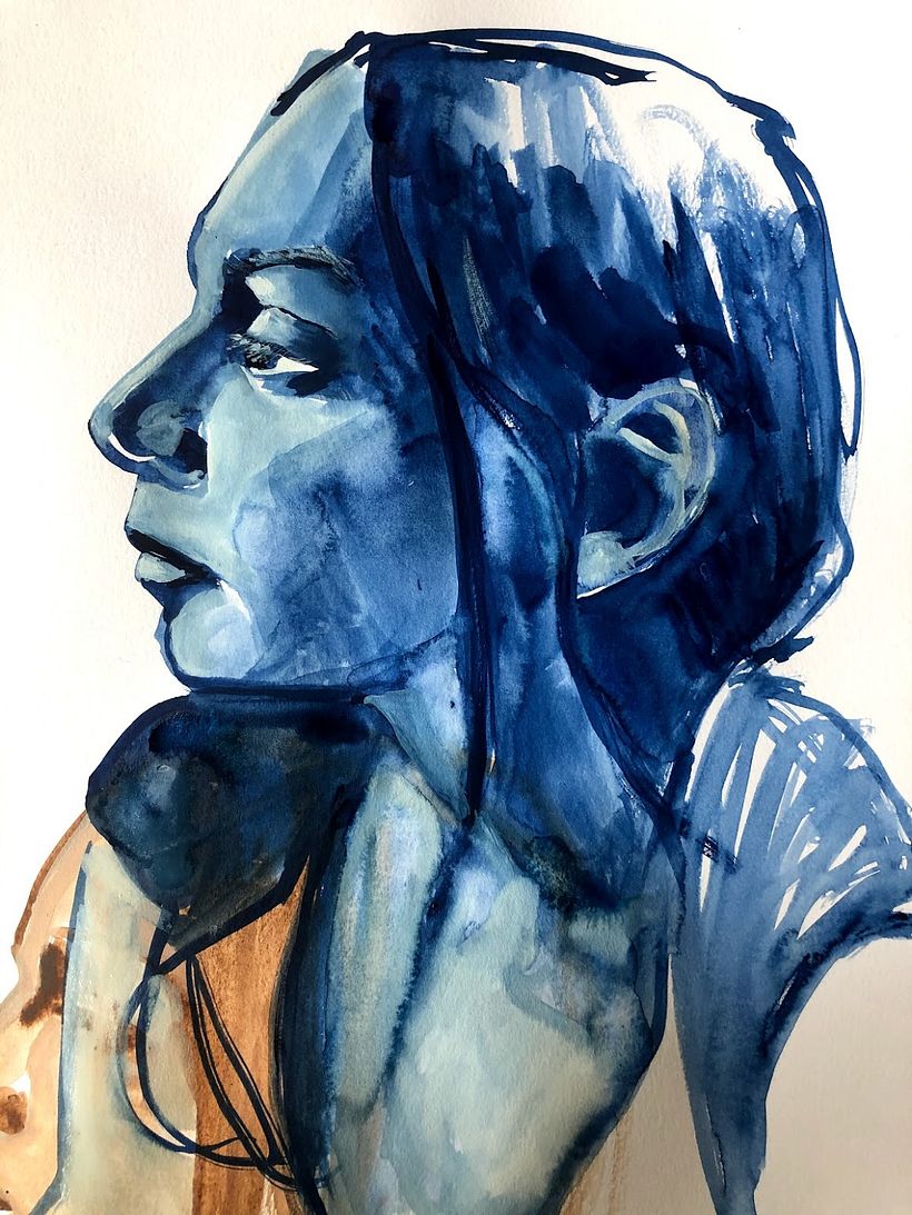 portrait studies in blue gauche 2