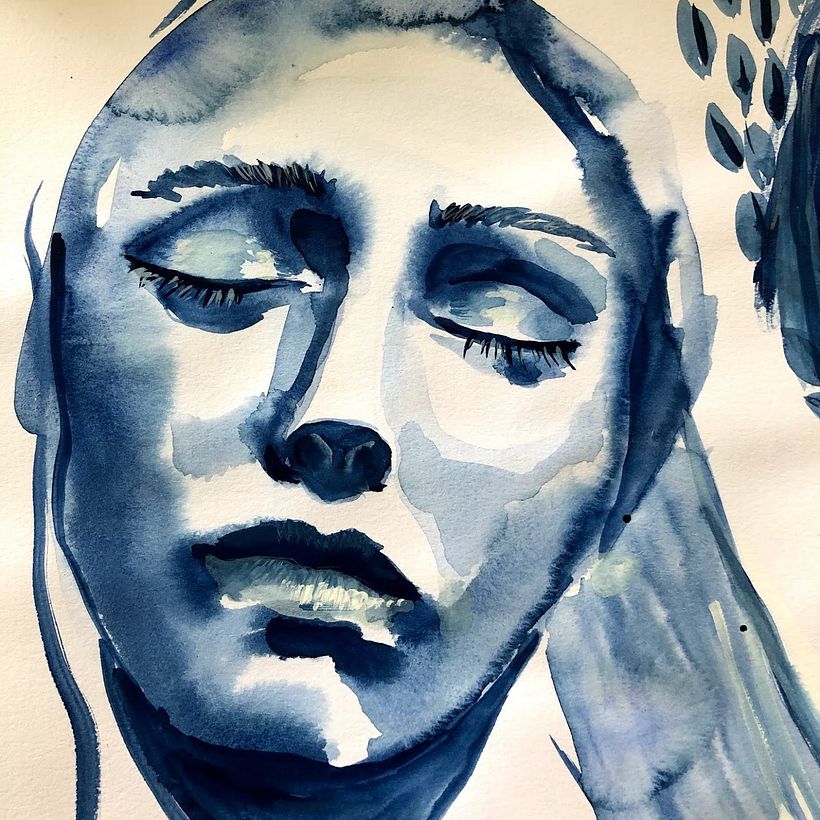 portrait studies in blue gauche 3