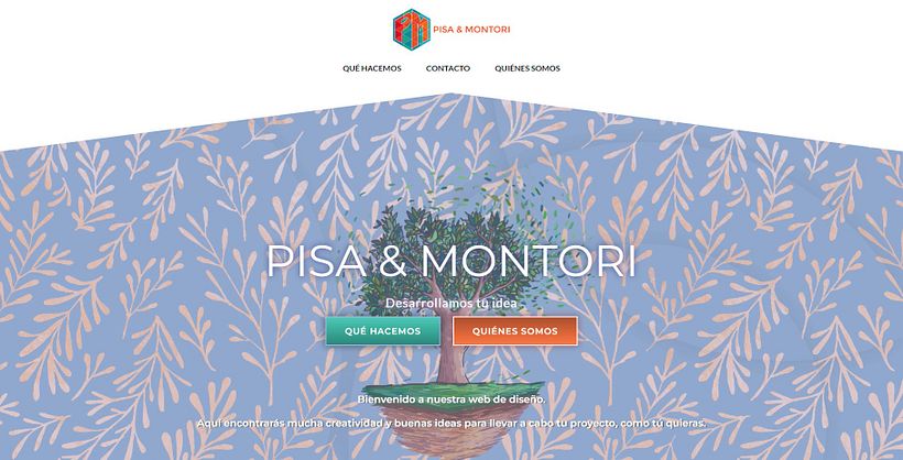 Página de inicio a la web