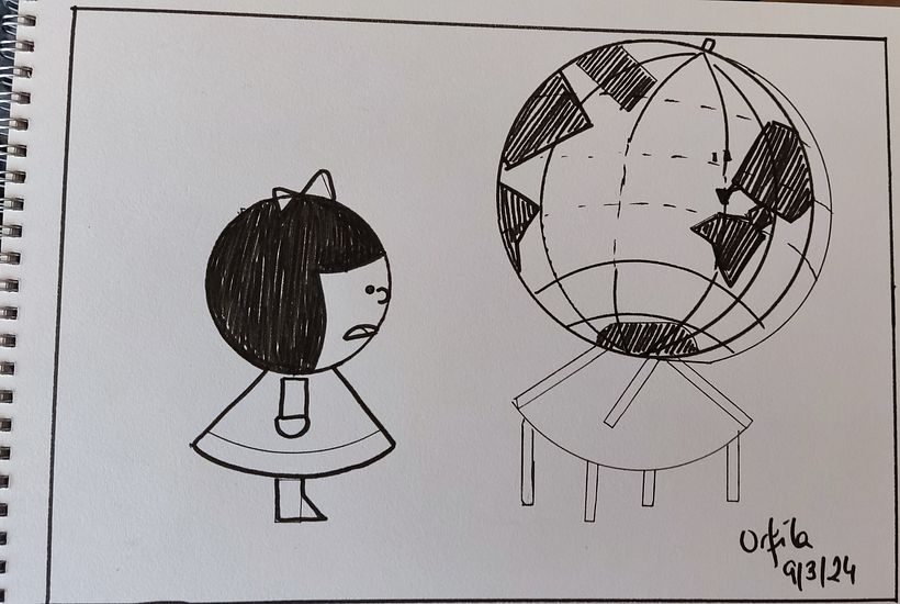 Ay pobre Mafalda, quería hacerle un homenaje geométrico!!!!!