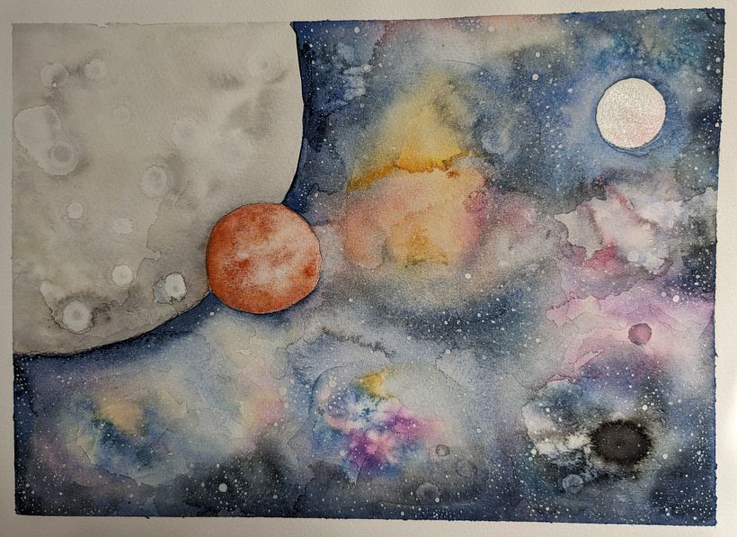 Galaxy and planets