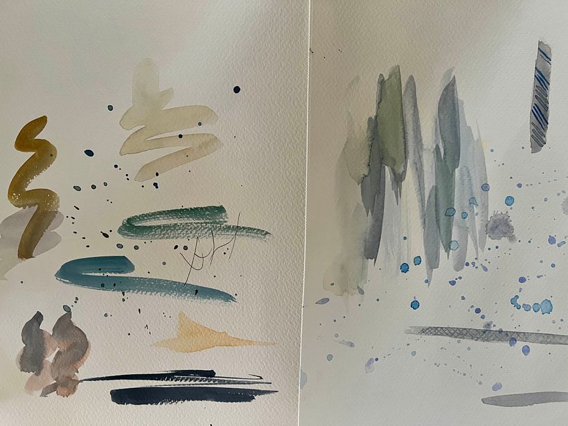 Practice blending, swishes and splashes.