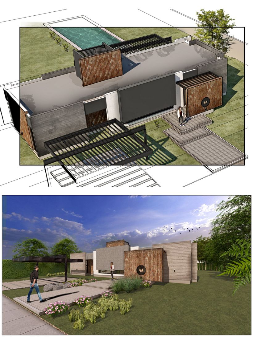 Mi proyecto del curso: Posproducción creativa de renders arquitectónicos con Photoshop 2