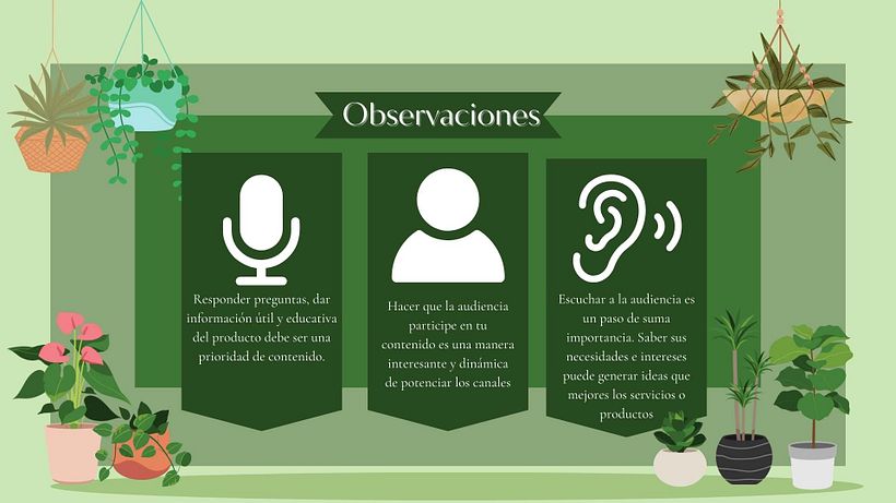 Y estos son puntos que se tomaron en cuenta para en lo adelante crear contenido