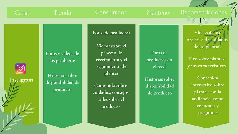 Hicimos un cuadro de analisis en las distintas redes que desea estar presente el cliente, con el Gap Analytics.