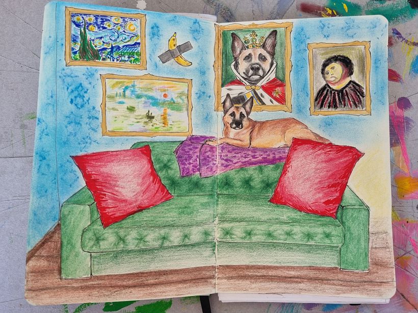 Finale project: how would my dog decorate the living room :)