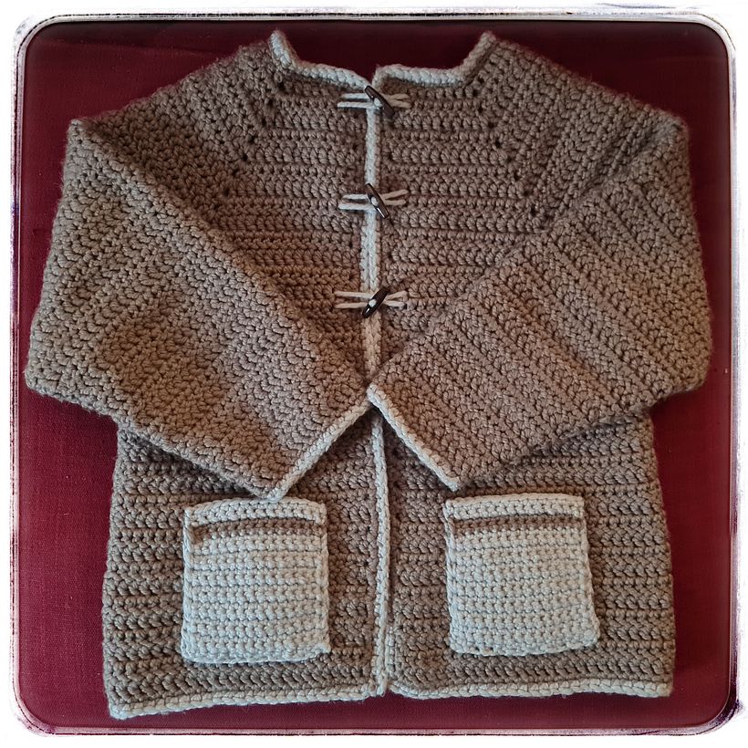 Top-Down Crochet Cardigan with Pockets 1