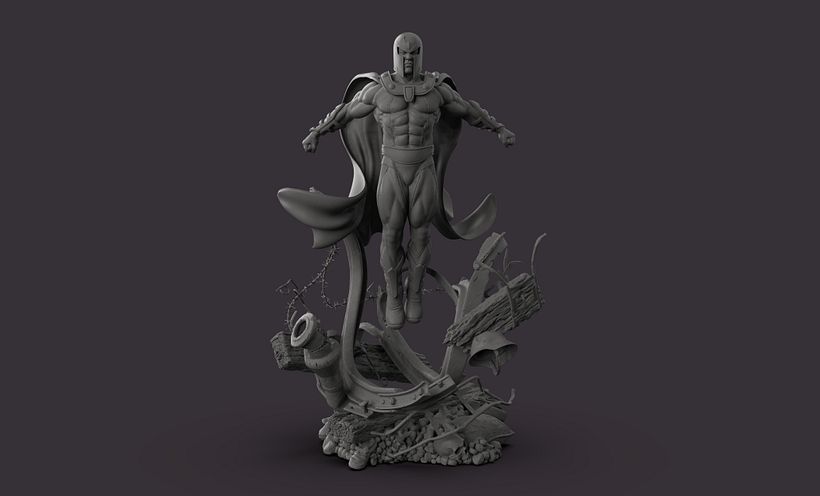 fan art magneto Fan art Magneto Representación de la destrucción del complejo Auchwitz 1