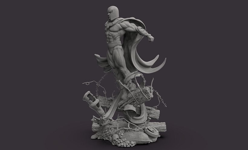 fan art magneto Fan art Magneto Representación de la destrucción del complejo Auchwitz 4