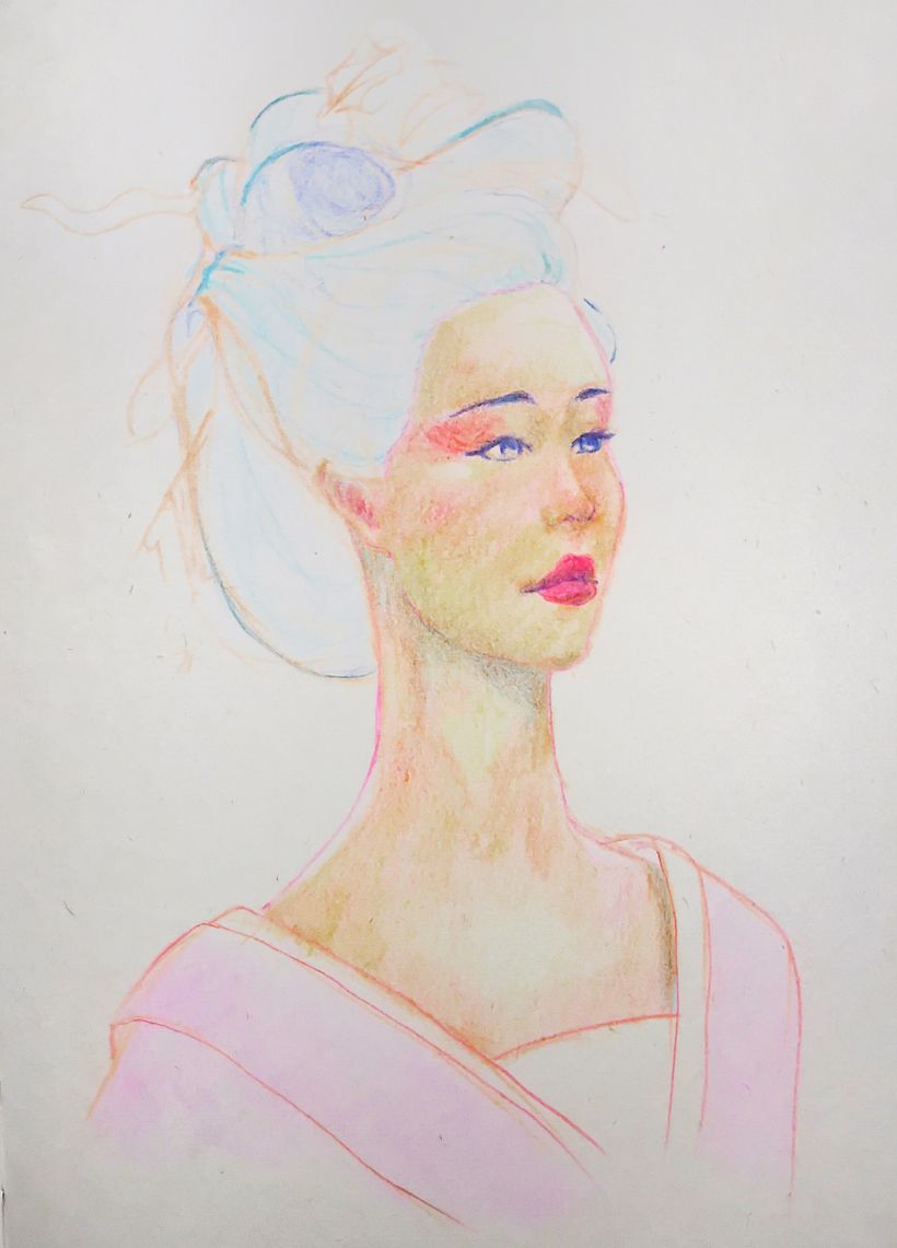 Mi proyecto del curso: Dibujo de retratos llamativos con lápices de colores 6