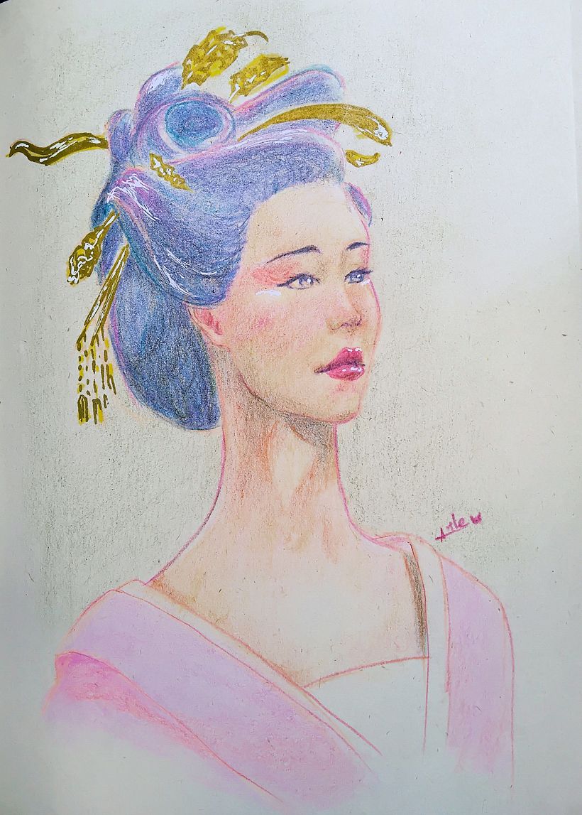 Mi proyecto del curso: Dibujo de retratos llamativos con lápices de colores 7