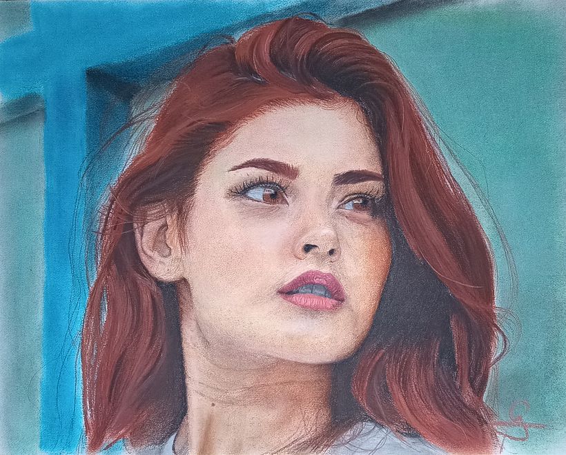 Mi proyecto del curso: Retrato realista al pastel tiza 8