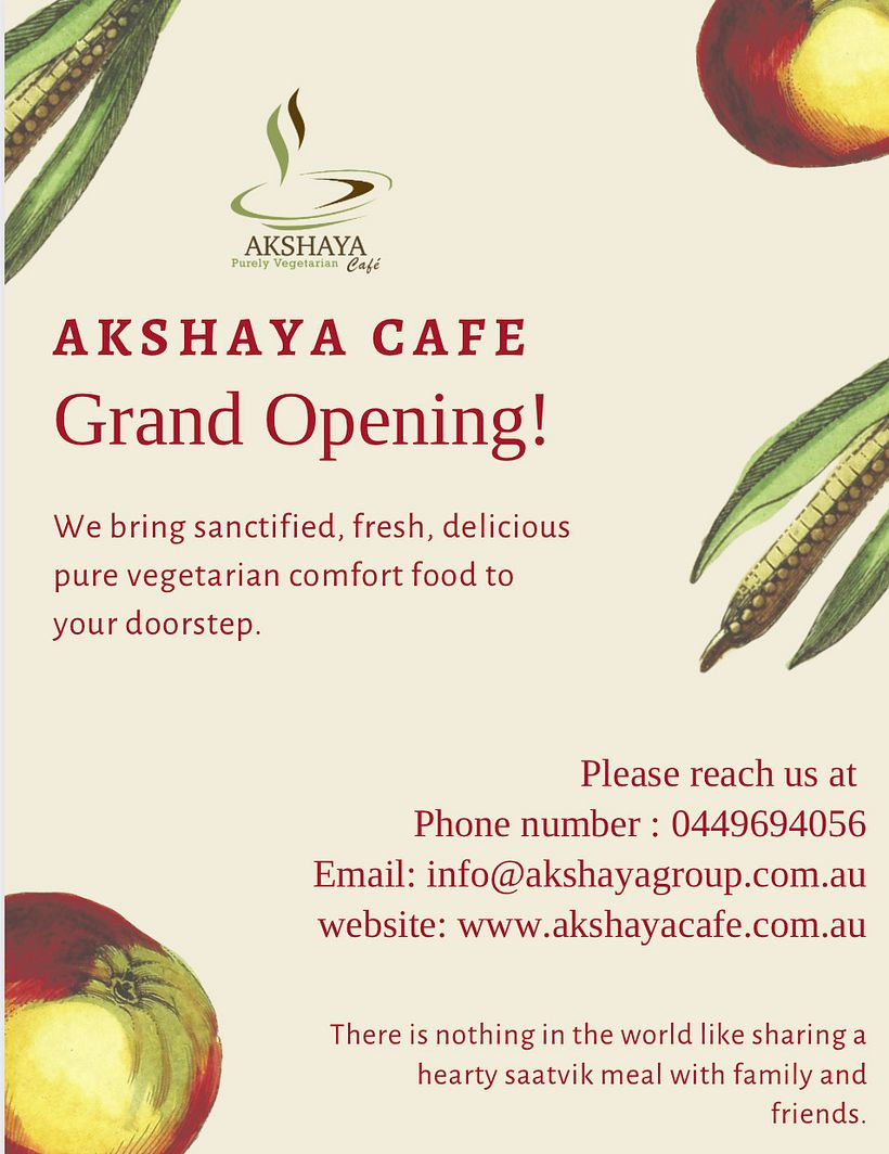 Made marketing material for Akshaya Australia and Pat’s Coffee Irvine 10