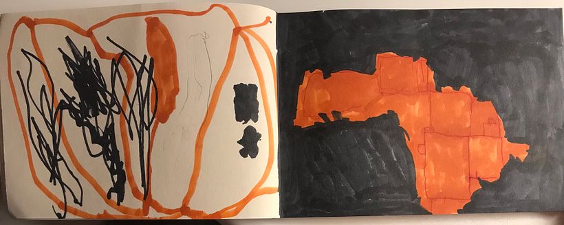 Drawing inspiration from my child's use of color