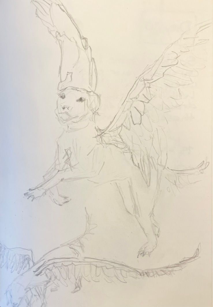 Day 19  WHEN DOGS HAVE WINGS  (combine two different animals)
