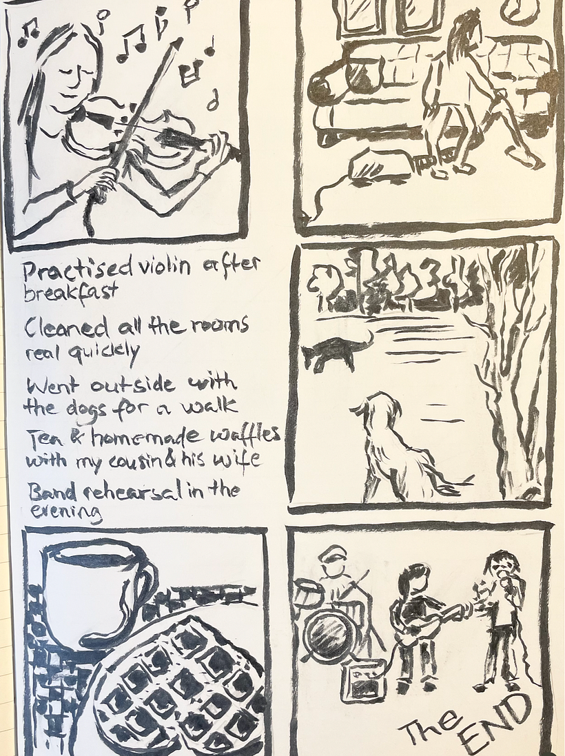 Day 11  MARCH 27TH  (draw a comic about your day)