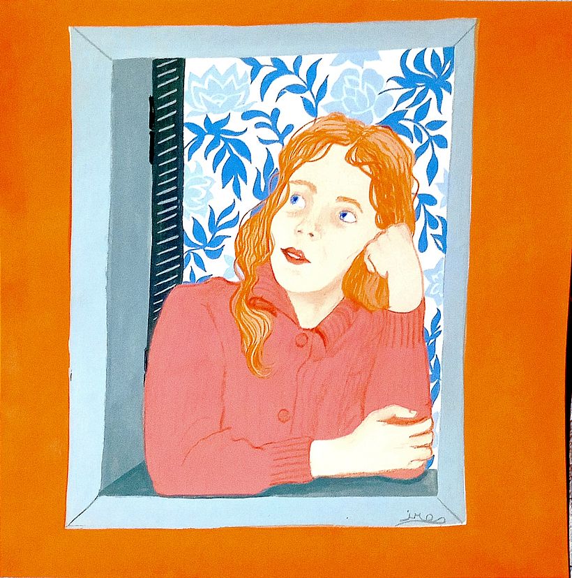 Mi proyecto del curso: Retratos pictóricos en gouache con patrón y texturas 2