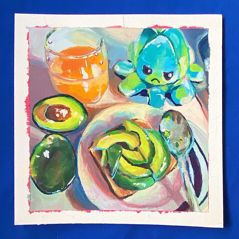 Meu projeto do curso: Técnicas de pintura contemporânea a óleo (com guache!) 2