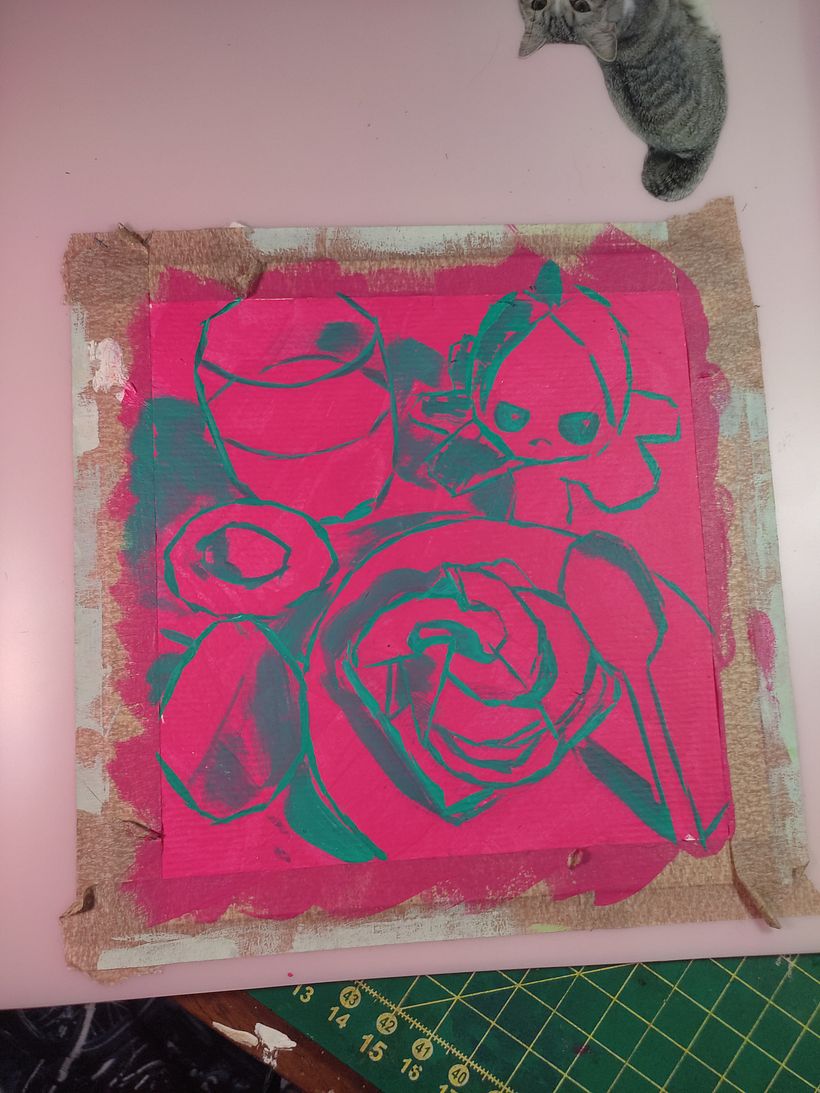 Meu projeto do curso: Técnicas de pintura contemporânea a óleo (com guache!) 5