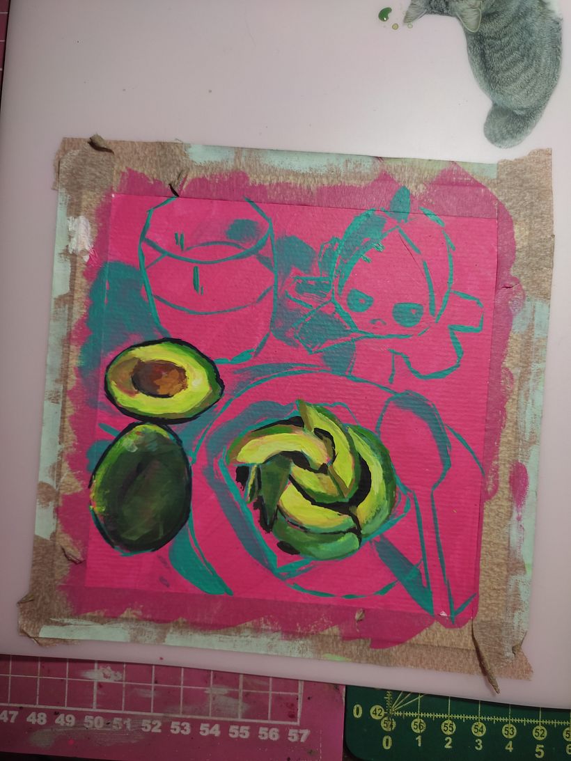 Meu projeto do curso: Técnicas de pintura contemporânea a óleo (com guache!) 6