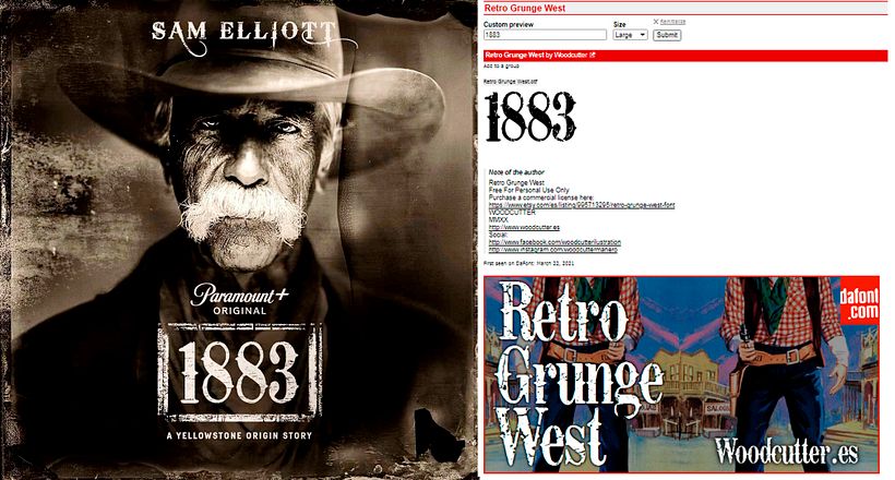 Tipografía para la tv serie "1883" 1