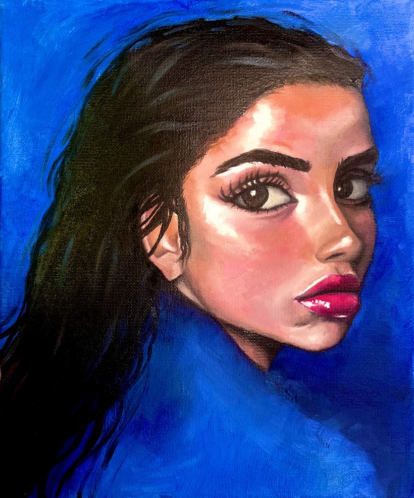 Mi proyecto del curso: Retrato expresivo al óleo: explora la técnica alla prima 1