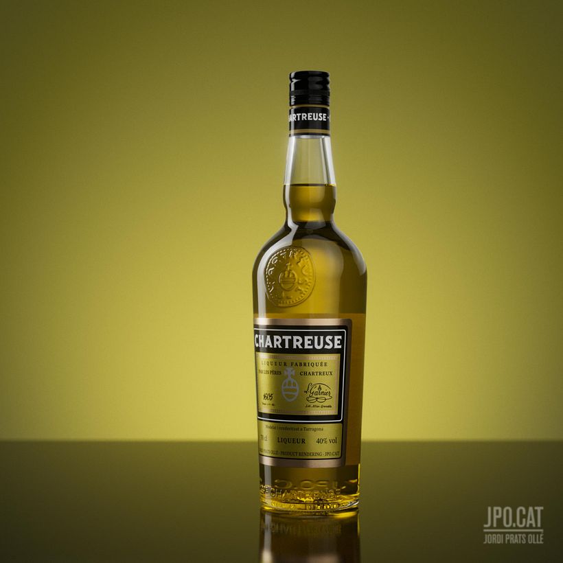 Chartreuse bottles - 3D product rendering 5
