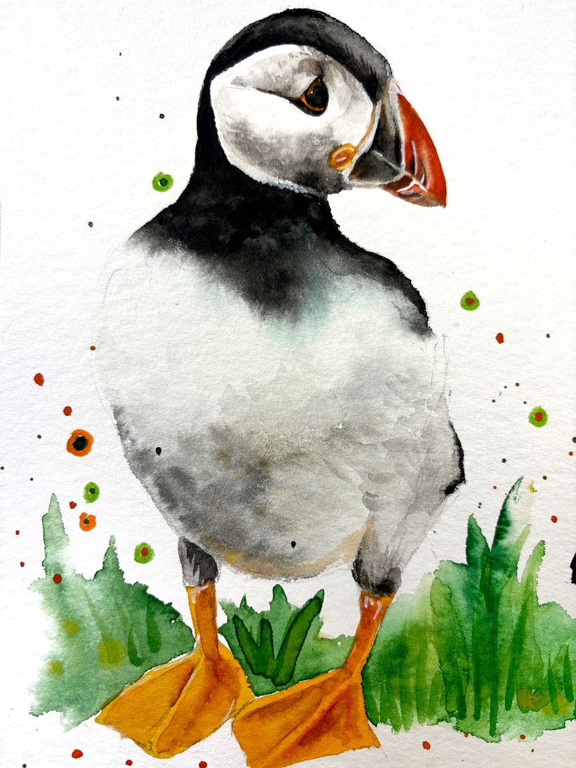 Mi proyecto del curso: Acuarela artística para ilustración de aves 3