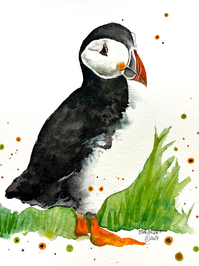 Mi proyecto del curso: Acuarela artística para ilustración de aves 3