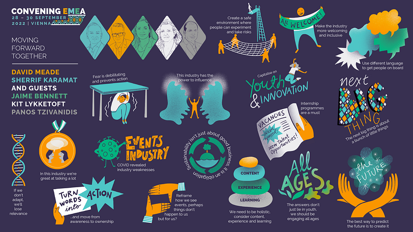Visual Summaries for PCMA org's Convening EMEA conference 1