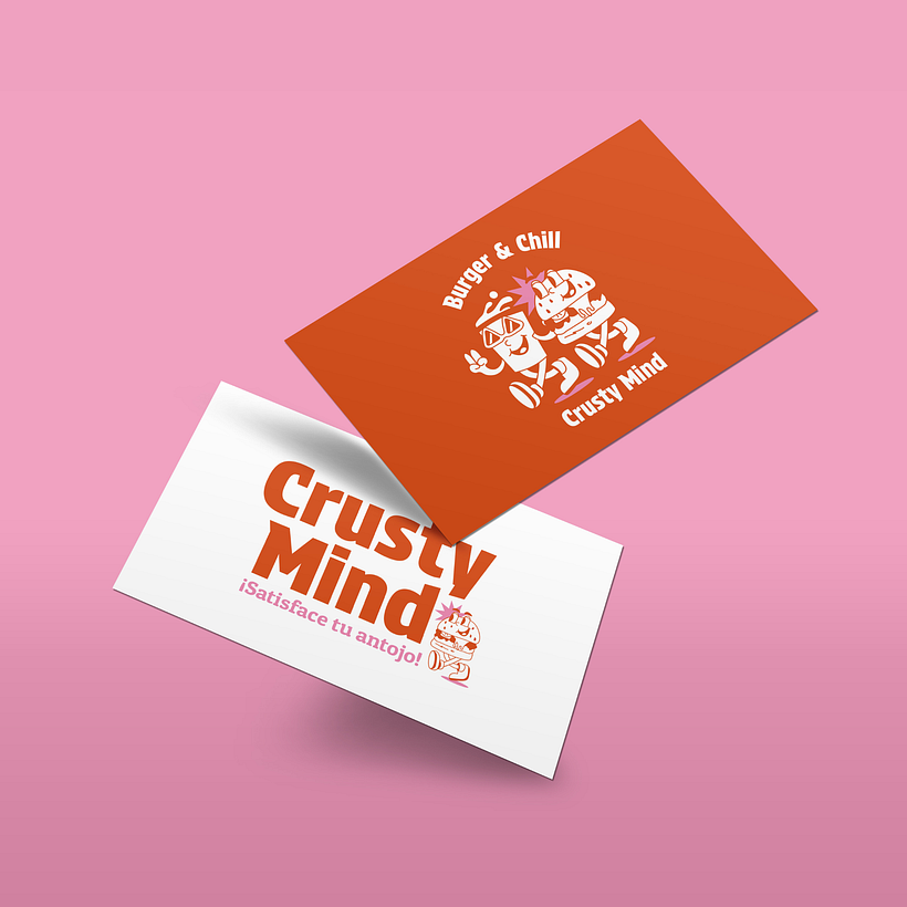 Visuele identiteit van Crusty Mind Restaurant voor voedselprojecten 13