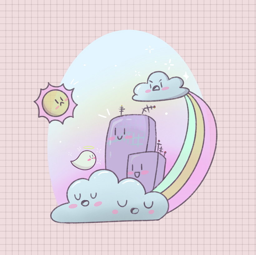 Mein Abschlussprojekt für den Kurs: Illustration im Kawaii-Stil: Gestalte niedliche Welten, die Freude bereiten 1