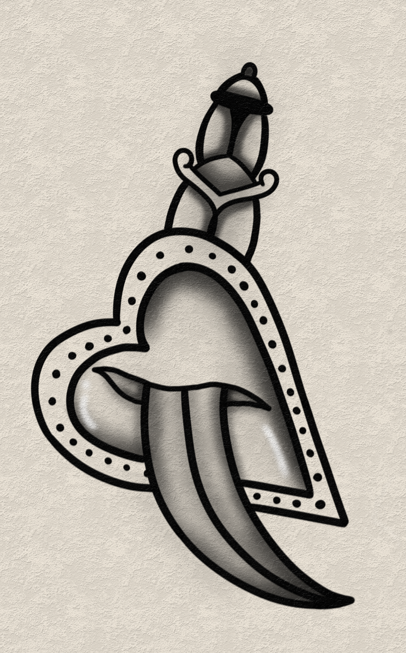 Meu projeto do curso: Design de tatuagens estilo old school no Procreate 2