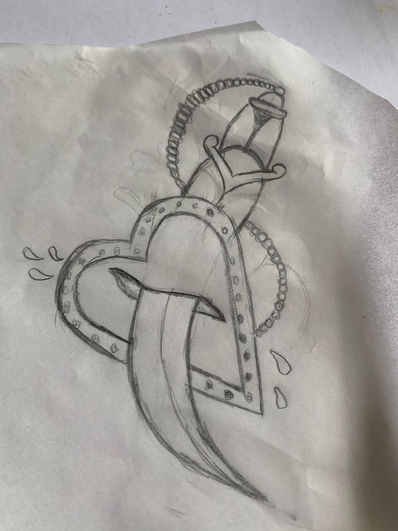Meu projeto do curso: Design de tatuagens estilo old school no Procreate 3