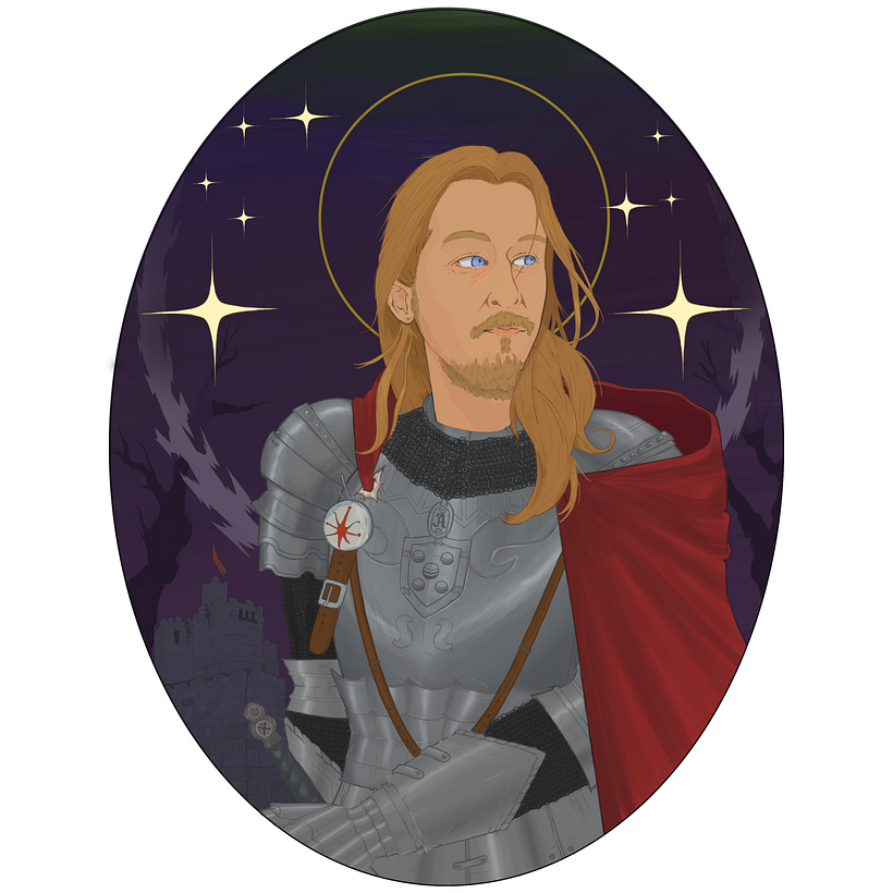 Paladin in armor - Illustration numérique