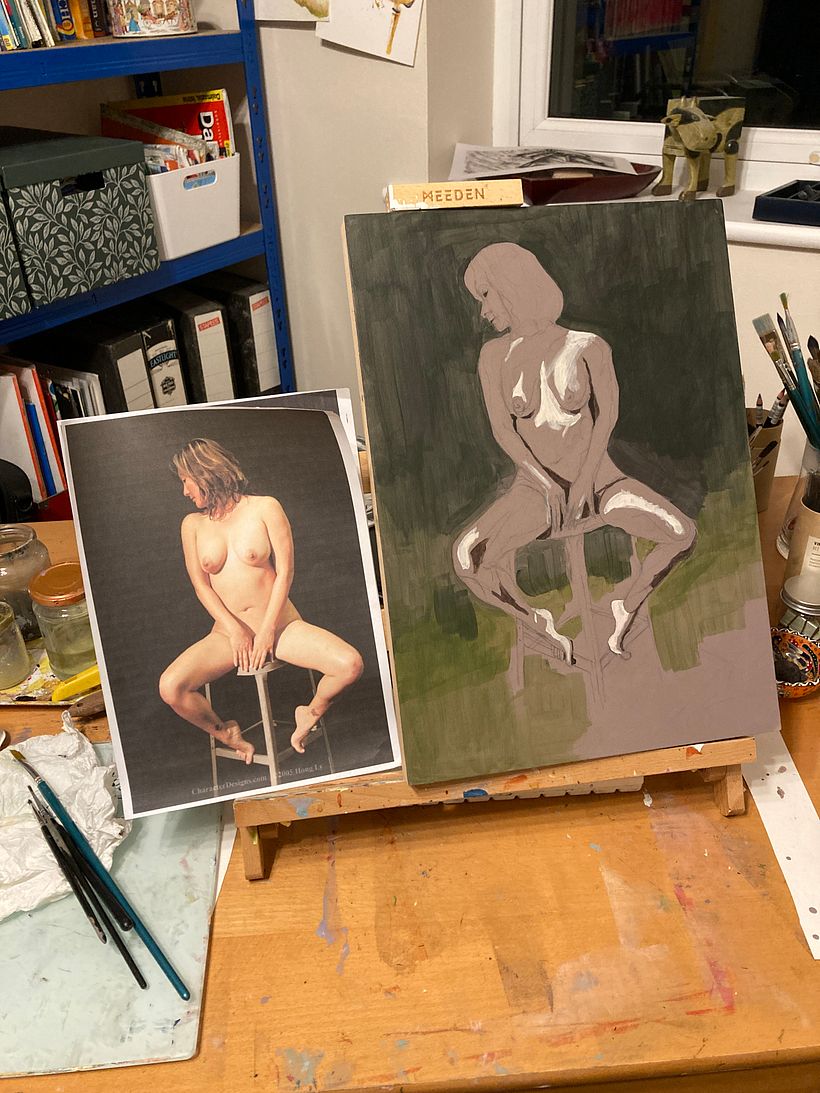 My project for course: Realistic Figure Painting with Acrylic and Oil 2