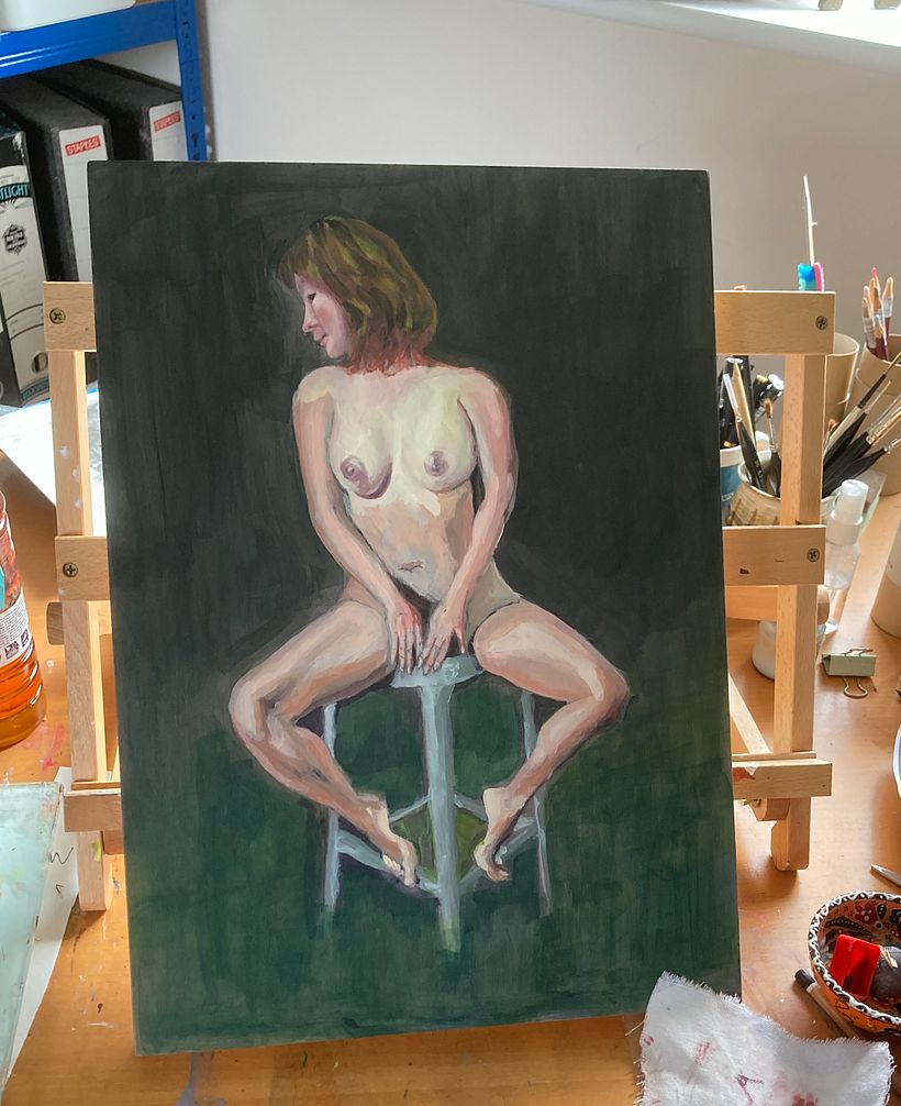 My project for course: Realistic Figure Painting with Acrylic and Oil 3