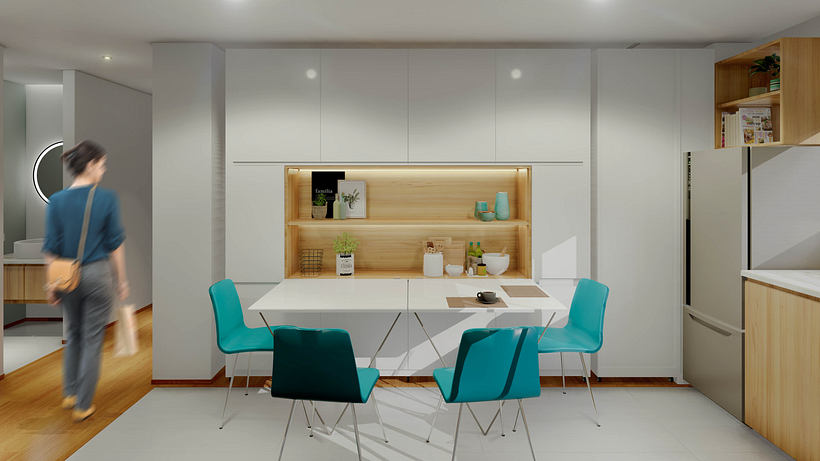 Propuesta de remodelación de departamento Vista al río 7