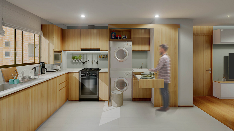 Propuesta de remodelación de departamento Vista al río 9