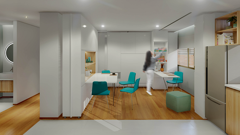Propuesta de remodelación de departamento Vista al río 10