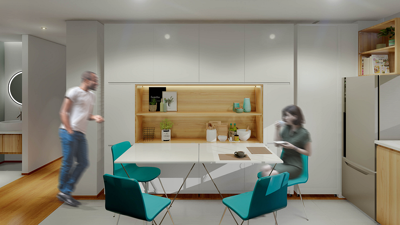 Propuesta de remodelación de departamento Vista al río 11
